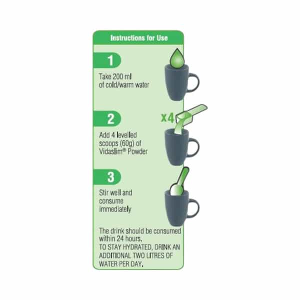 Vidaslim Meal Replacement Health Shake For Weight Management Caffe Latte Flavour Jar Of 400Gm