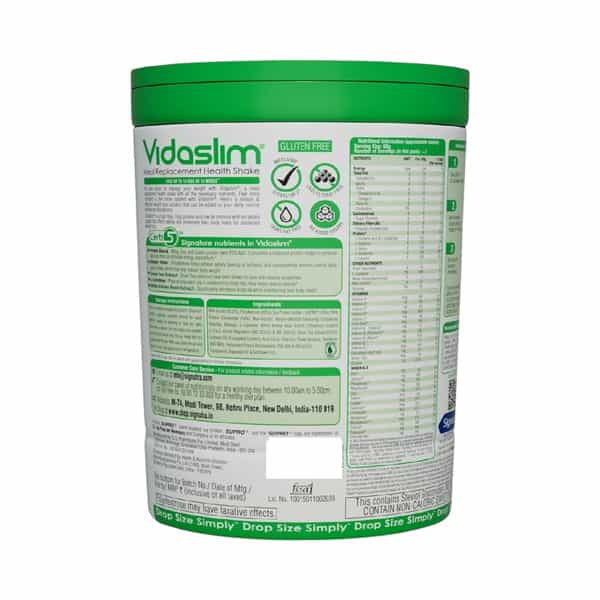 Vidaslim Meal Replacement Health Shake For Weight Management Caffe Latte Flavour Jar Of 400Gm