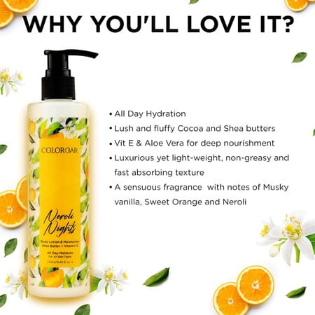 Colorbar Body Lotion & Moisturiser -Neroli Nights - 250 Ml