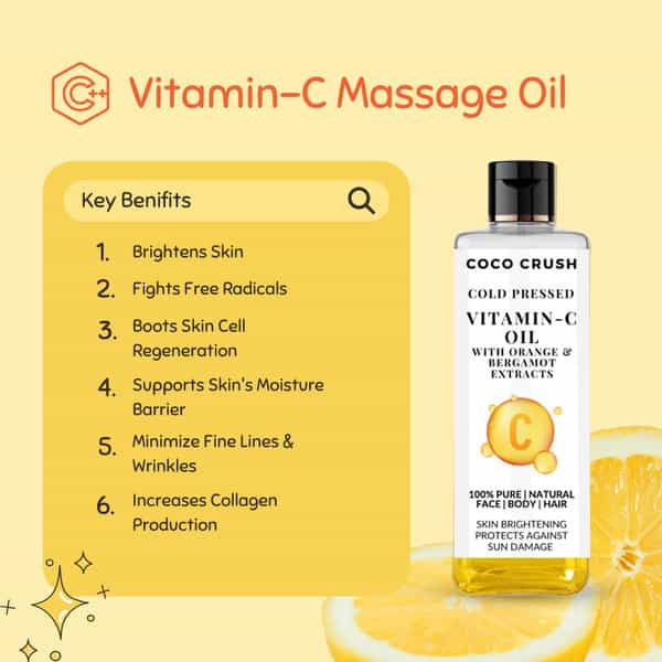 Coco Crush Vitamin-C Massage Oil - 200Ml