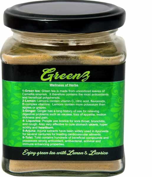 Smw's Lemon Green Tea With Liquorice(Natural Sweetner) Greenz Lemino 60 Servings