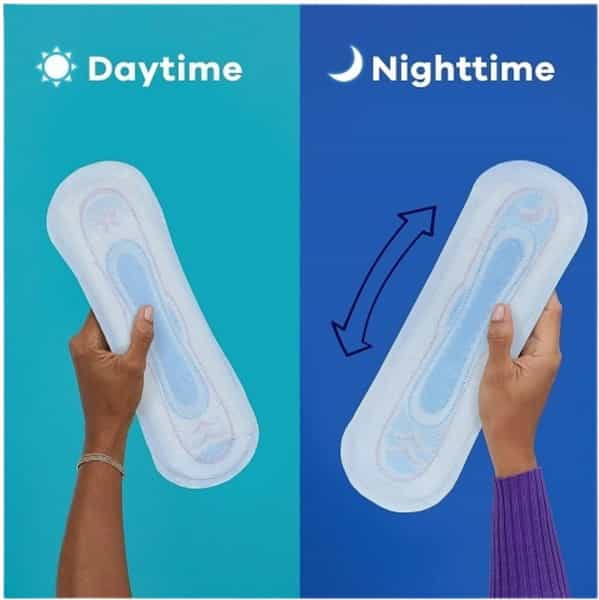 Always Maxi Size 4 Feminine Pads Without Wings Overnight Absorbency Unscented 28 Count