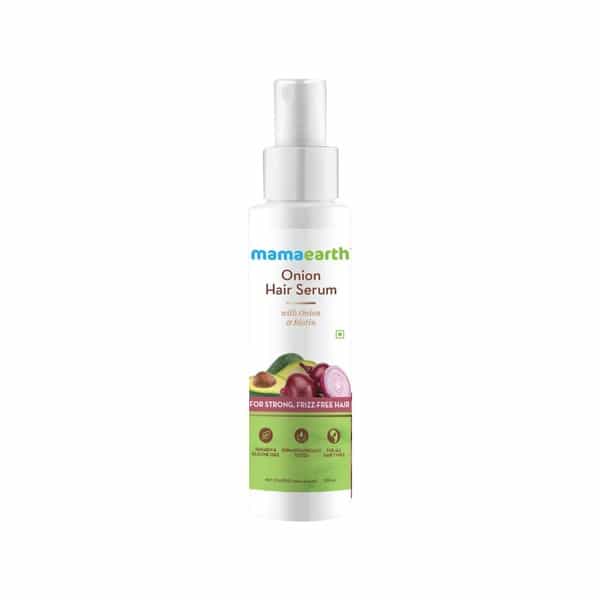 Mamaearth Onion Hair Serum For Silky & Smooth Hair For Strong Tangle Free & Frizz-Free Hair - 100Ml