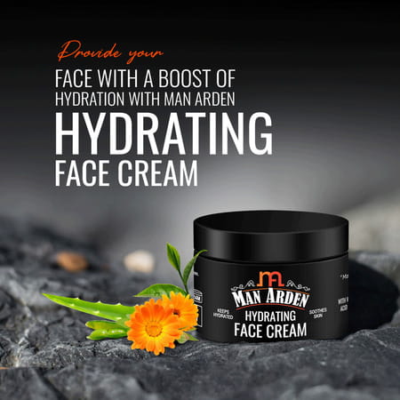 Man Arden Hydrating Face Cream For Men -Vitamin B5 Hyaluronic Acid For Skin Moisturization 50 G