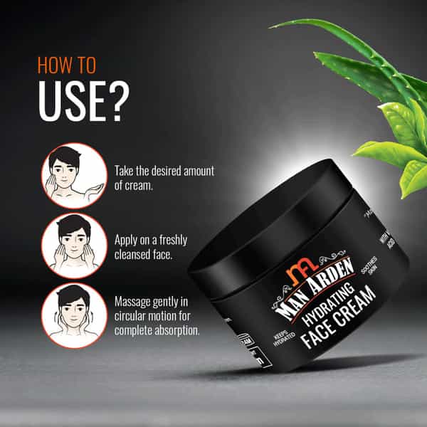 Man Arden Hydrating Face Cream For Men -Vitamin B5 Hyaluronic Acid For Skin Moisturization 50 G