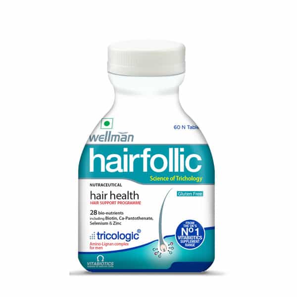 Wellman Hairfollic Tablets With Biotin That Support Healthy Hair 60 No's