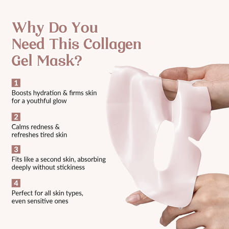 Conclude Pdrn Pink Collagen Gel Mask | Rejuvenating| Hydrating & Radiance-Boosting | 28G (1 Sheet)