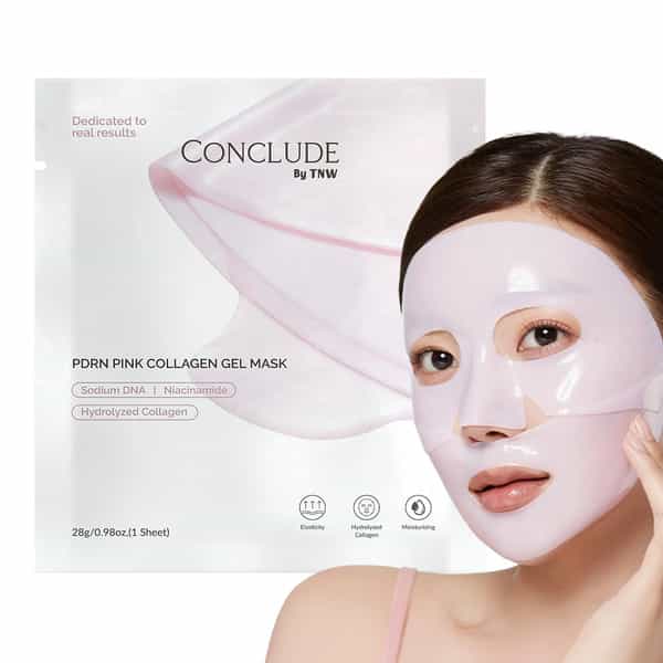 Conclude Pdrn Pink Collagen Gel Mask | Rejuvenating| Hydrating & Radiance-Boosting | 28G (1 Sheet)