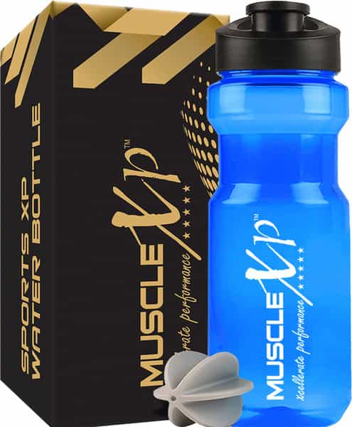 Musclexp Sports Water Bottle With 700 Ml Unbreakable Water Bottle For Gym Aqua Blue