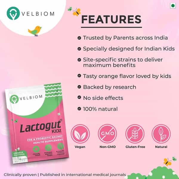 Lactogut Kidz Probiotic For Kids 10 No's