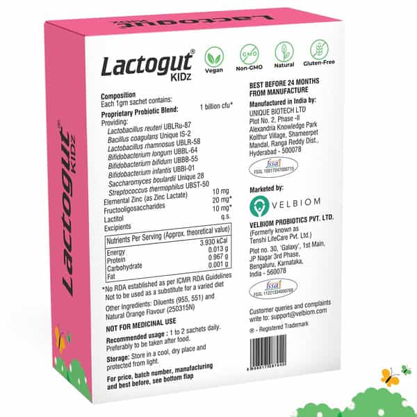 Lactogut Kidz Probiotic For Kids 10 No's