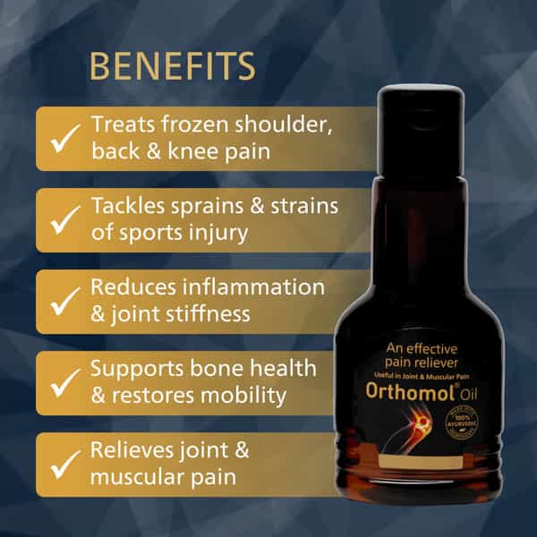 Orthomol Ayurvedic Pain Relief Oil For Joint Pain | Muscular Pain - 50 Ml (Pack Of 4)