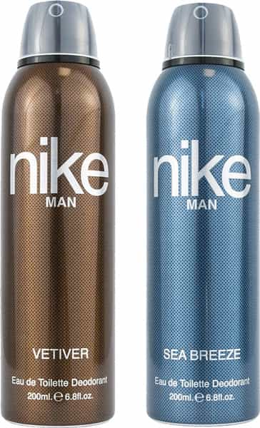Nike Vetiver + Sea Breeze Deodorant For Men 200 Ml (Pack Of 2)