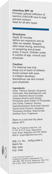 Fcl Chemfree Spf 30 Weightless Fluid Non-Whitening Sunscreen Absorbs Quickly Immediate Protection