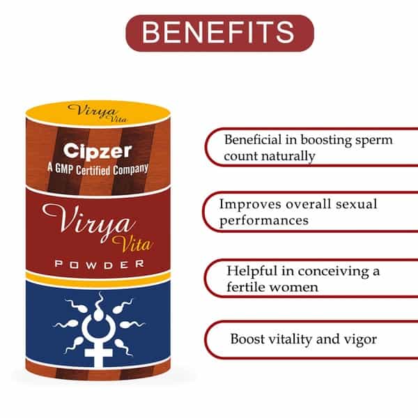 Cipzer Virya Vita Powder 200G | Supports Male Reproductive Health| Sperm Quality & Vitality