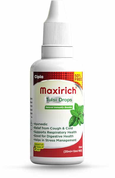 Maxirich Tulsi Drops - 30 Ml