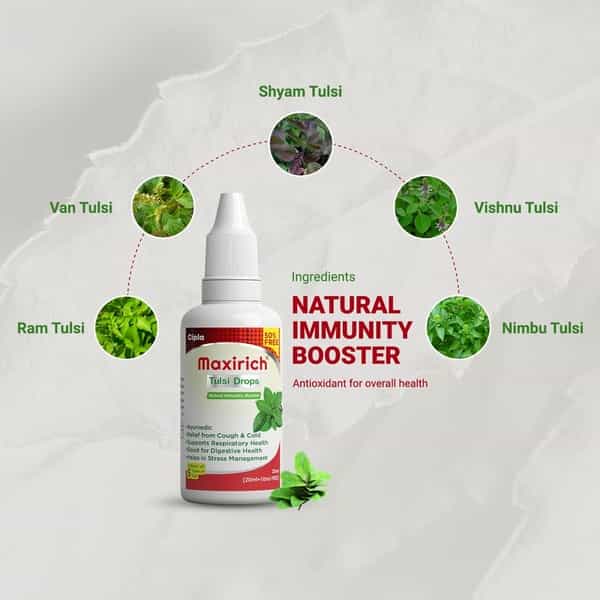 Maxirich Tulsi Drops - 30 Ml