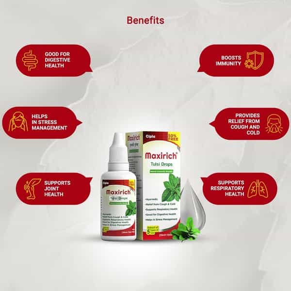 Maxirich Tulsi Drops - 30 Ml