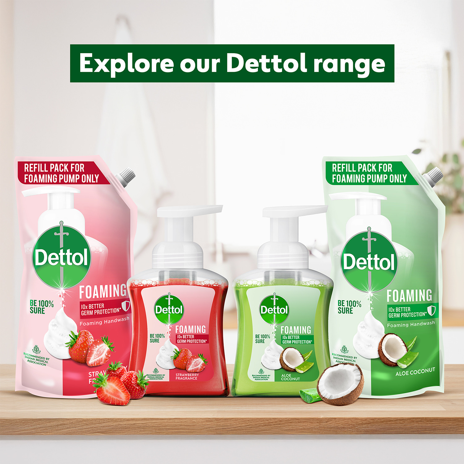 Aloe Coconut Foaming Handwash - Pump 250ml + Refill 200ml