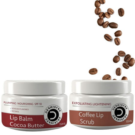 Dermistry Nourishing Cocoa Butter Shea Butter Spf10 Lip Balm & Tan Pigmentation Removal Coffee Scrub