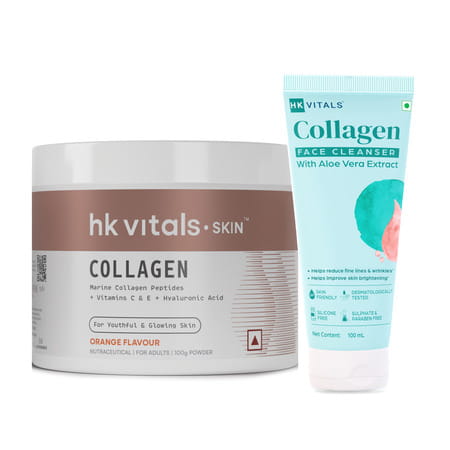 Hk Vitals Skin Radiance Collagen | Orange | 100 G | Collagen Face Cleanser