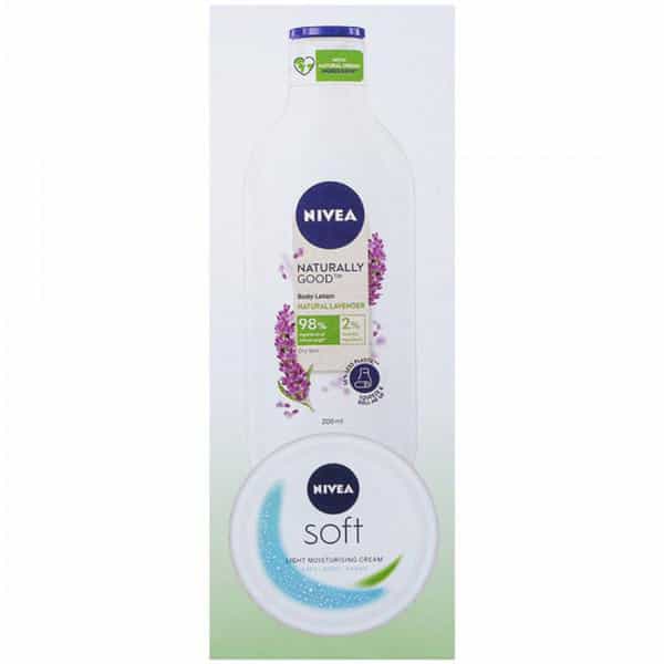 Nivea Naturally Good Natural Avocado Body Lotion 200Ml With Nivea Soft 50Ml Free