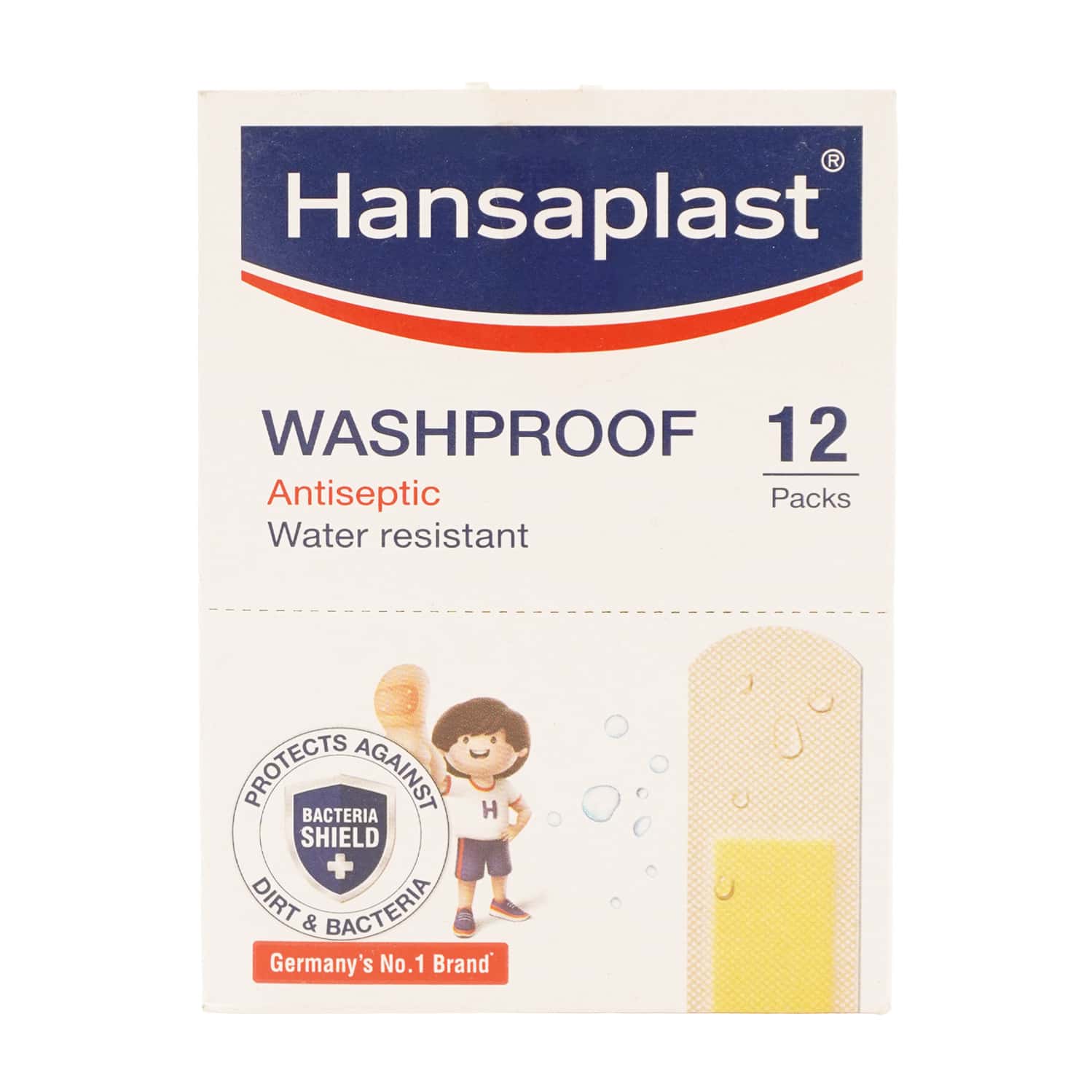 Hansaplast Antiseptic Washproof Bandages 12 No's