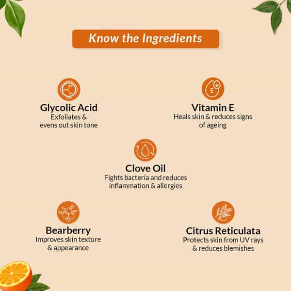 Fixderma Orange Face Wash With Vitamin E & Bearberry - 75G