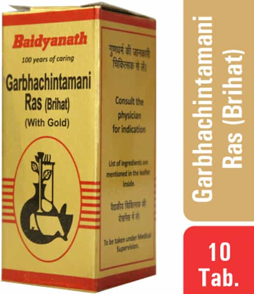 Baidyanath Asli Ayurved Garbha Chintamani Ras 10 Tablets