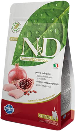 Farmina Pet Foods N&D Grain Free Chicken And Pomegranate Kitten Food | 1.5 Kg - Dry | Pack Of 2