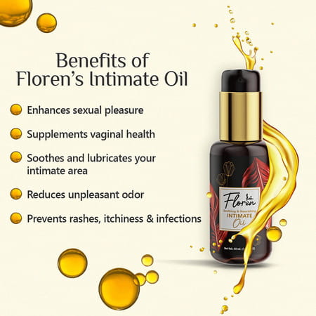 Floren Soothing & Nourishing Intimate Oil For Women Intimate Hygiene Care - 50Ml (Pack Of 2)