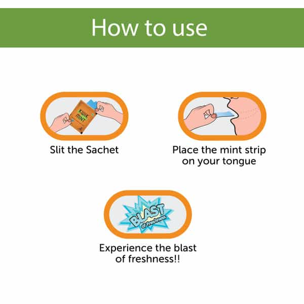 Kwik Mint Mouth Freshener Strips - Pack Of 4