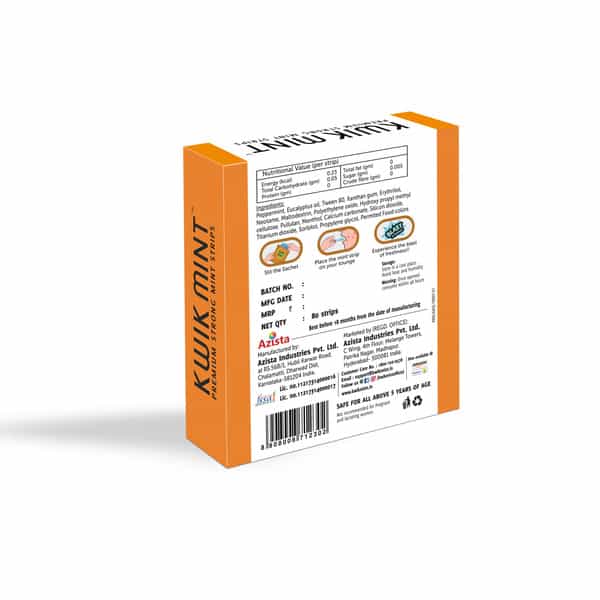 Kwik Mint Mouth Freshener Strips - Pack Of 4