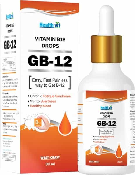 Healthvit Gb-12 Vitamin B12 500Mcg Vitamin Drops Bottle Of 30 Ml