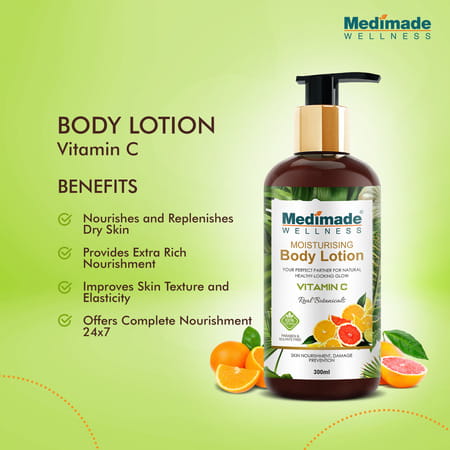 Medimade Vitamin C Moisturising Body Lotion - 300 Ml X 2 ( Pack Of 2 )