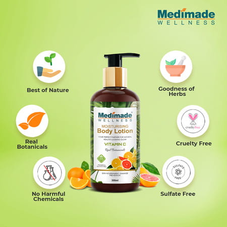 Medimade Vitamin C Moisturising Body Lotion - 300 Ml X 2 ( Pack Of 2 )