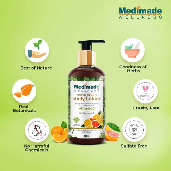 Medimade Vitamin C Moisturising Body Lotion - 300 Ml X 2 ( Pack Of 2 )