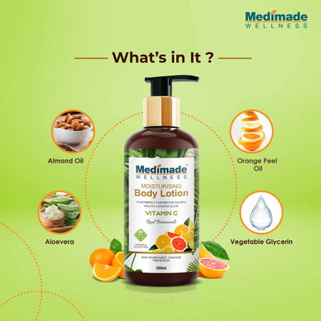 Medimade Vitamin C Moisturising Body Lotion - 300 Ml X 2 ( Pack Of 2 )