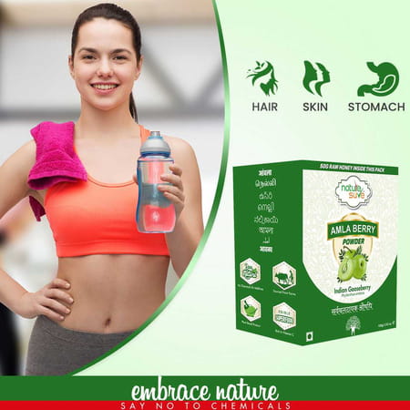 Nature Sure Amla Berry Powder 100g With Raw Honey 50g - 1 Pack
