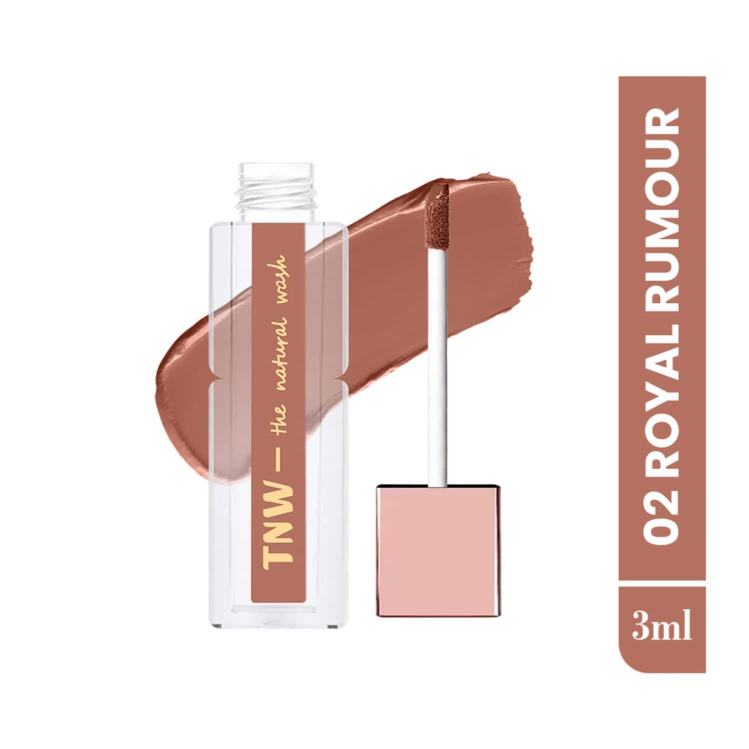 Tnw The Natural Wash Comfy Matte Liquid Lipstick 02 Royal Rumour | Mocha Brown Tone 3 Ml