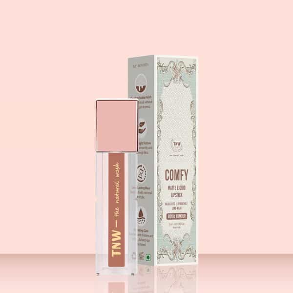 Tnw The Natural Wash Comfy Matte Liquid Lipstick 02 Royal Rumour | Mocha Brown Tone 3 Ml
