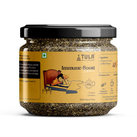 Tula Wellbeing Immune-Boost Infusion | 100% Natural With Cinnamon | Turmeric & Black Pepper - 100g