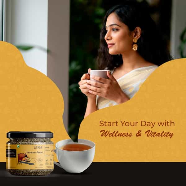Tula Wellbeing Immune-Boost Infusion | 100% Natural With Cinnamon | Turmeric & Black Pepper - 100G