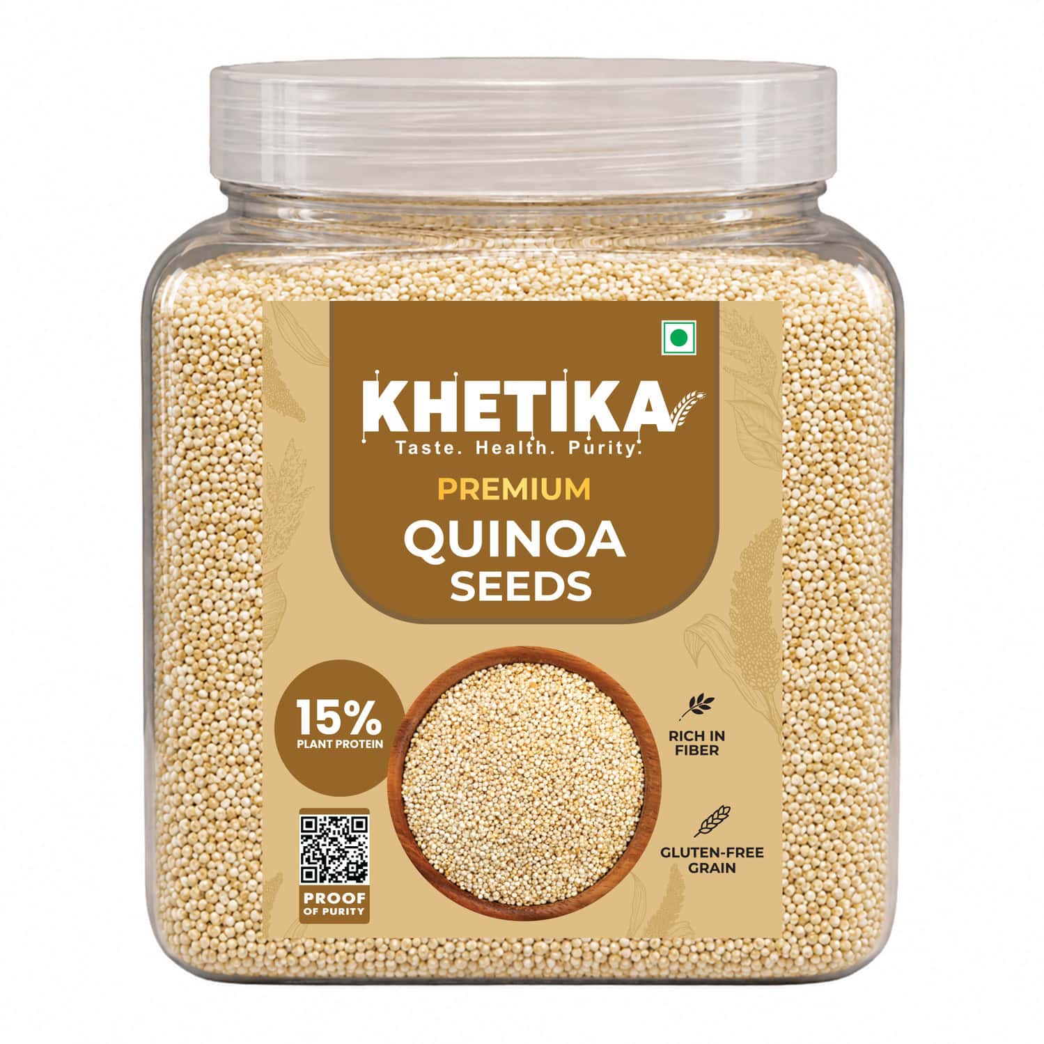 Khetika Premium Quinoa Seeds Jar - 950g