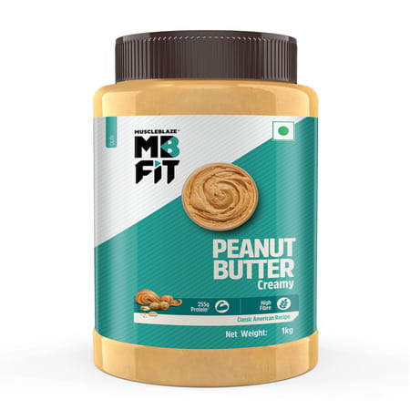 Muscleblaze Classic Peanut Butter With Omega 3 & 6 | Creamy | 26 G Protein | 1 Kg
