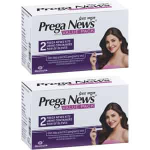 Prega News Value Pack( 2 Gloves + 2 Urine Containers + 2 Pregnancy Test Kits ) | Pack Of 2