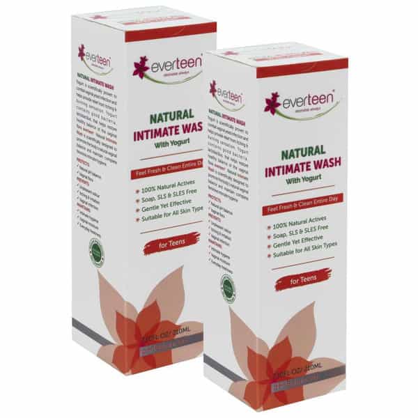 Everteen Yogurt Natural Intimate Wash For Feminine Intimate Hygiene In Teens - 2 Packs (210Ml Each)