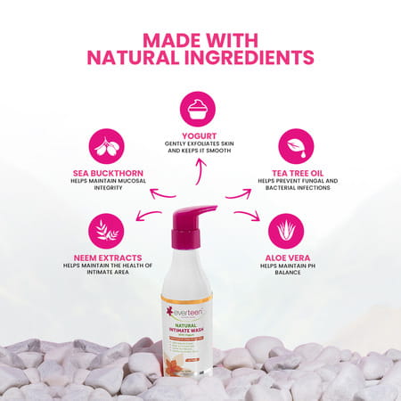 Everteen Yogurt Natural Intimate Wash For Feminine Intimate Hygiene In Teens - 2 Packs (210ml Each)