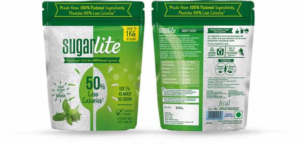 Sugarlite 50% Less Calories Sugar Pouch 500 Gm