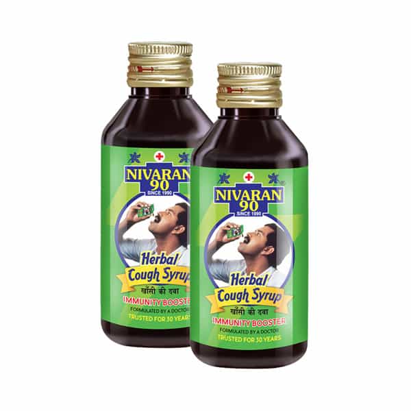 Nivaran 90 Herbal Cough Syrup(Pack Of 2 - 100 Ml)